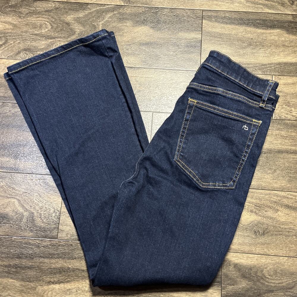 Rag & Bone Casey High Rise Flare Jeans Women's 29 Dark Wash Denim EUC